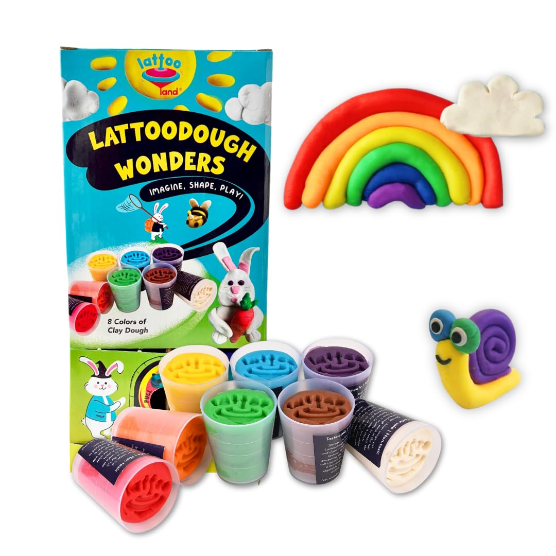Lattooland Natural Taste-Safe Clay Dough (8 Colors Set)