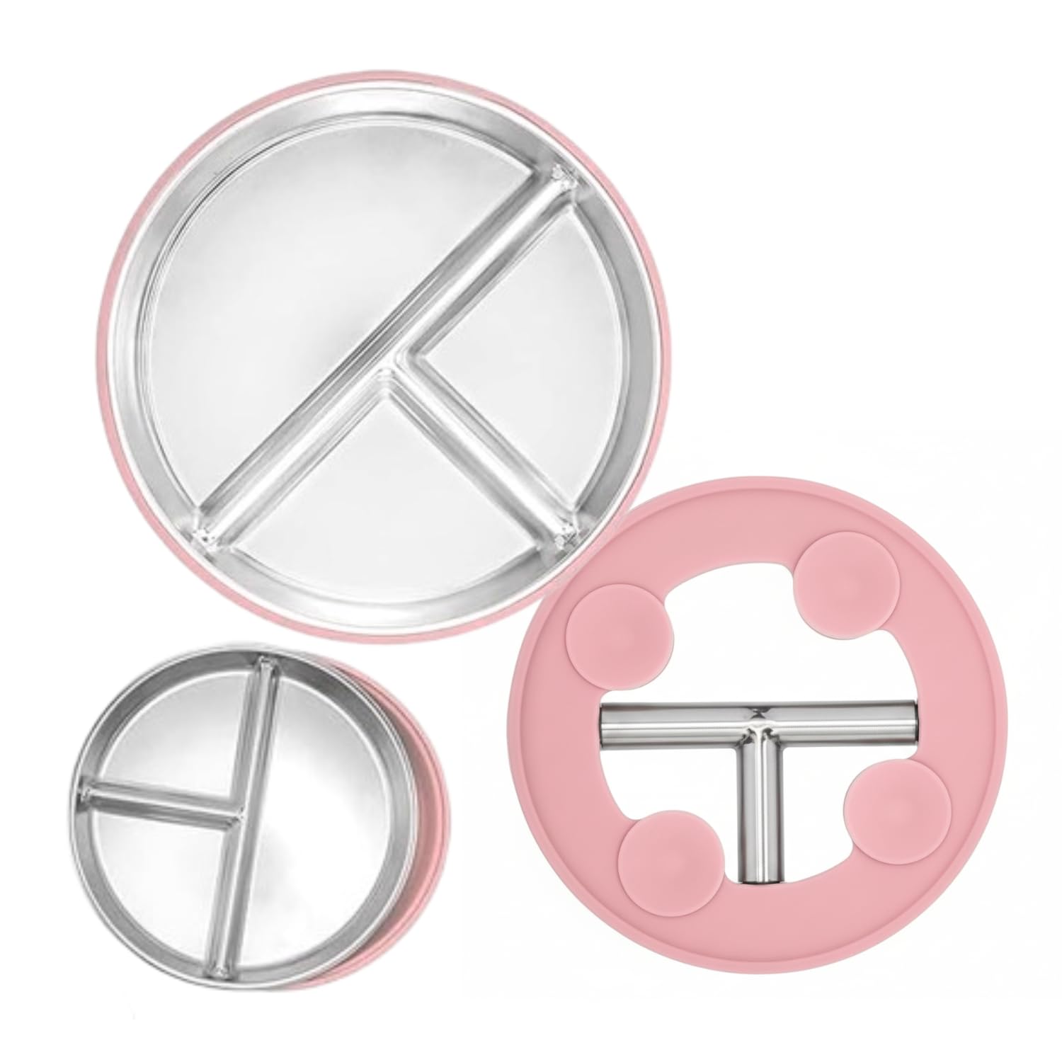 Rabitat Anti-Skid Stainless Steel Divided Toddler Plate